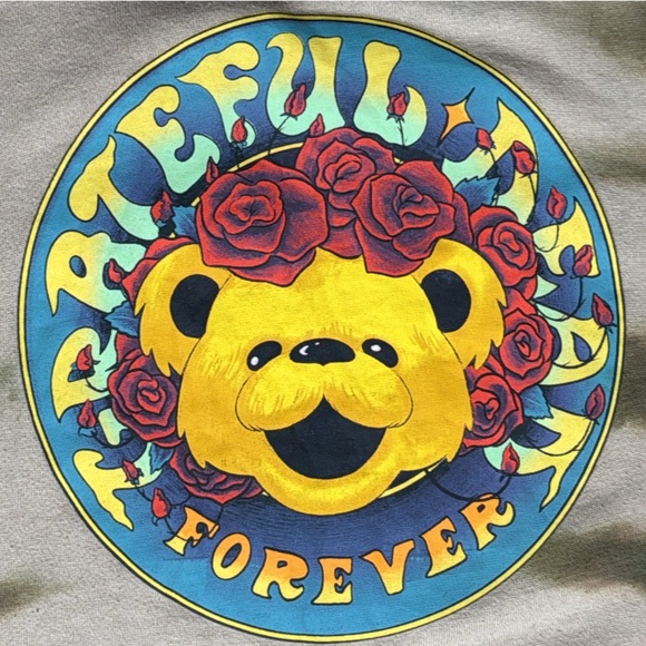 GRATEFUL DEAD LONG SLEEVE CREW NECK TIE DYE PLUS SIZE SWEATSHIRT - Picture 4 of 8